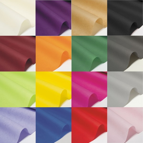 Seidenpapier Bogen farbig 50 x 75 cm