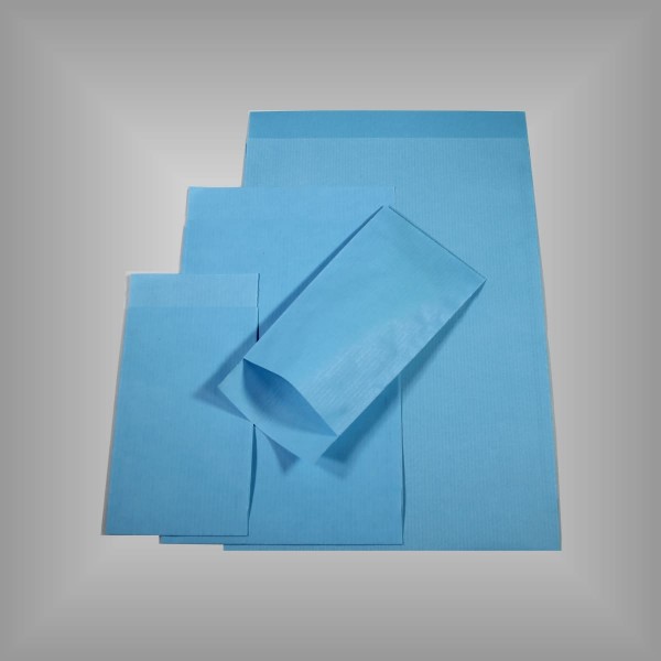 Papierflachbeutel Hellblau 17x24 cm